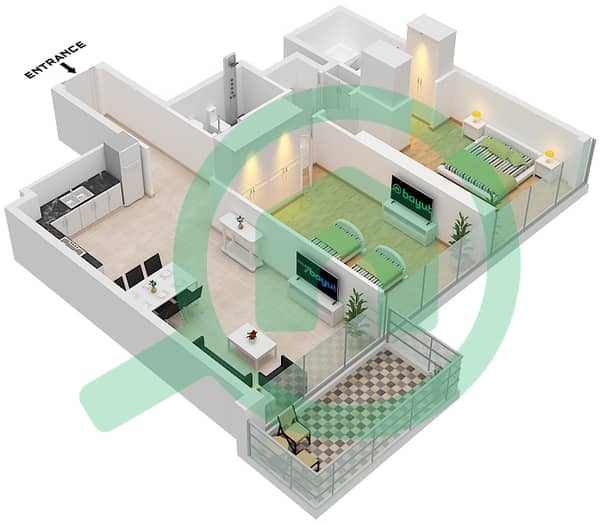 Type 1A-1 Unit 6 Floor 5-18,21-44