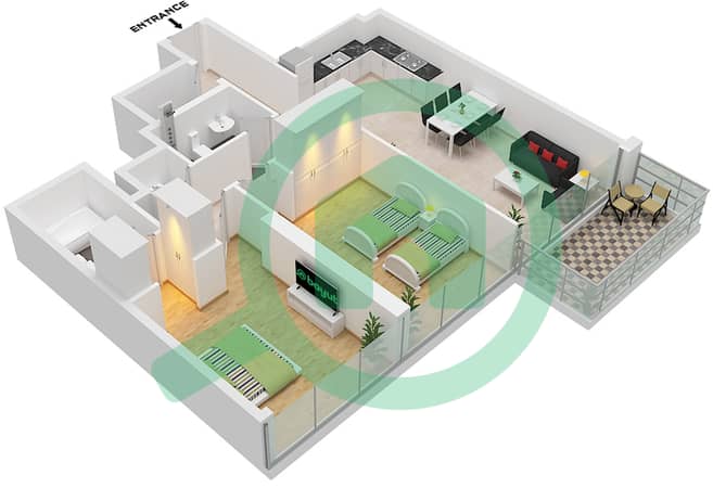Type 1B-1 Unit 7 Floor 5-18,21-44