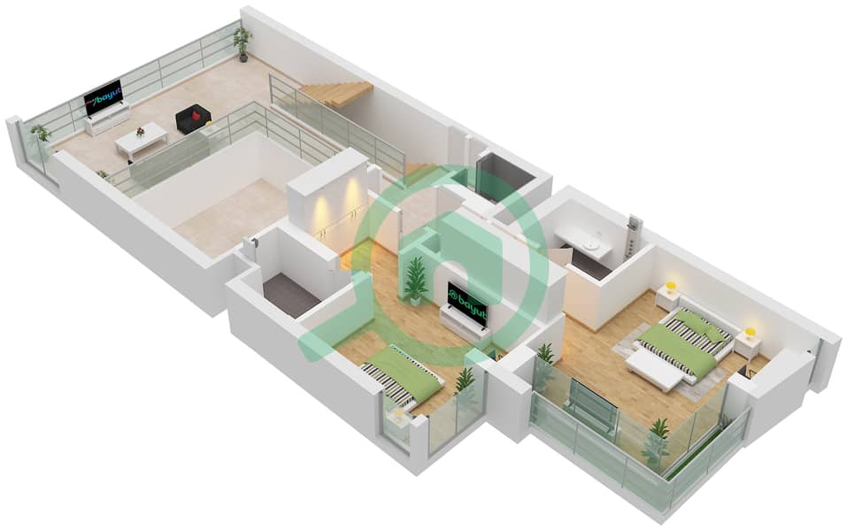 Plagette 32 - 4 Bedroom Villa Type/unit A / UNIT CORNER Floor plan Type A Unit Corner Floor First interactive3D