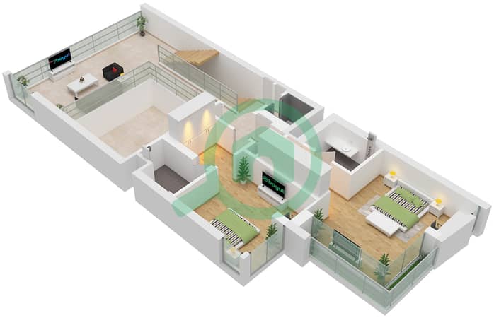Type B Unit Corner Floor First