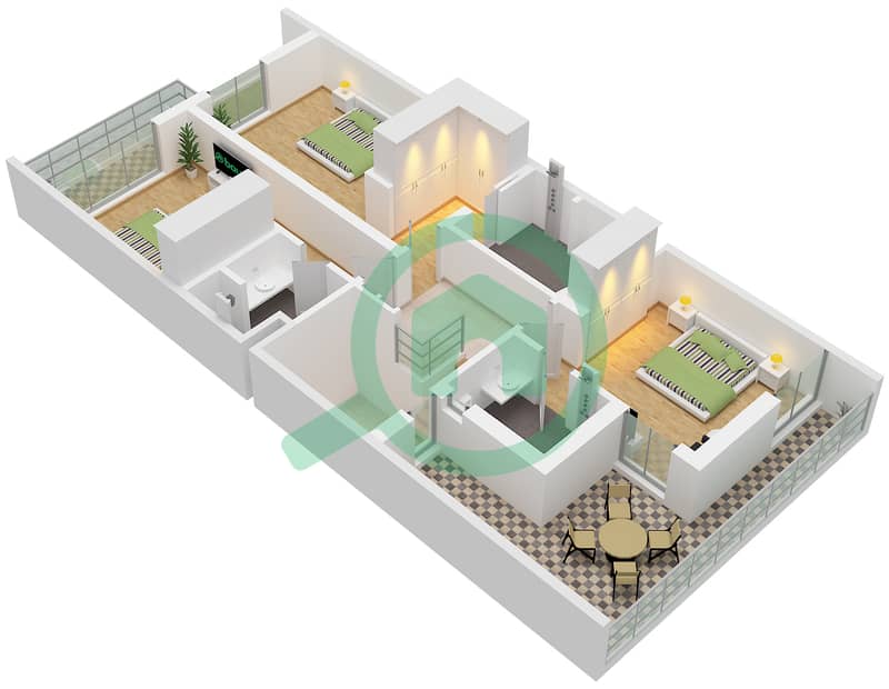 Bay Villas - 3 Bedroom Townhouse Type/unit A-3 / UNIT 4 Floor plan Type A-3 Unit 4 Floor First interactive3D