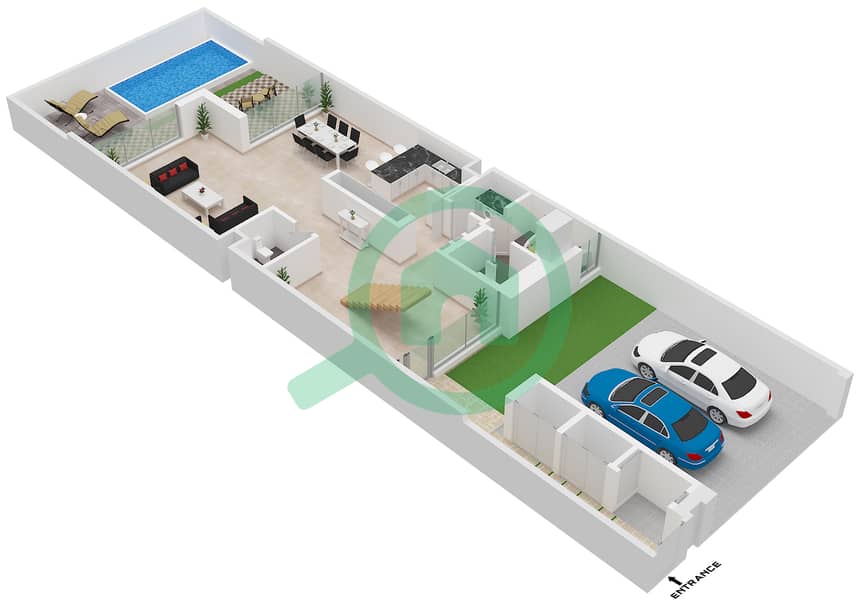 Bay Villas - 3 Bedroom Townhouse Type/unit B-2 / UNIT 4 Floor plan Type B-2 Unit 4 Floor Ground interactive3D