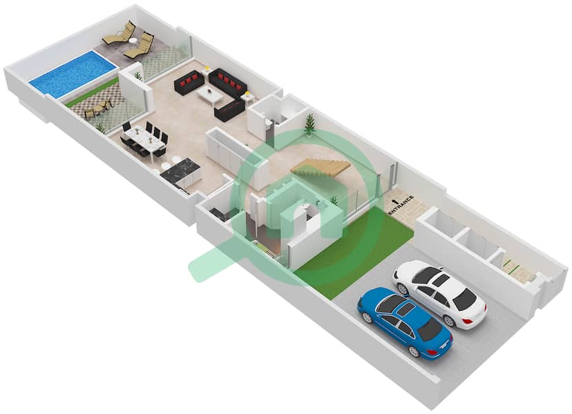Bay Villas - 3 Bedroom Townhouse Type/unit B-3 / UNIT 4 Floor plan Type B-3 Unit 4 Floor Ground Type B-5 Unit 6 Floor Ground interactive3D