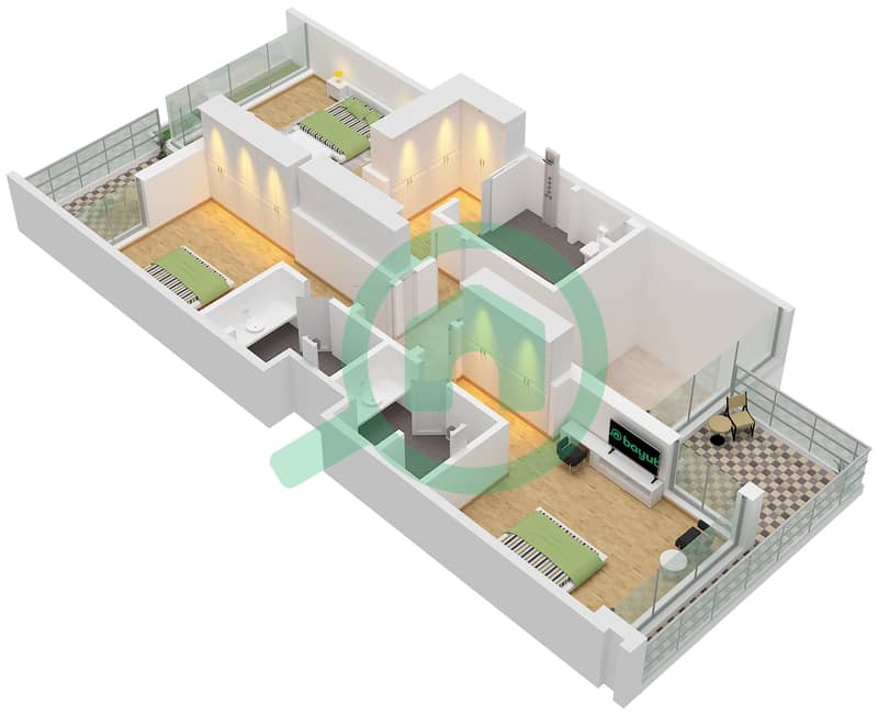 Bay Villas - 3 Bedroom Townhouse Type/unit B-3 / UNIT 4 Floor plan Type B-3 Unit 4 Floor First Type B-5 Unit 6 Floor First interactive3D
