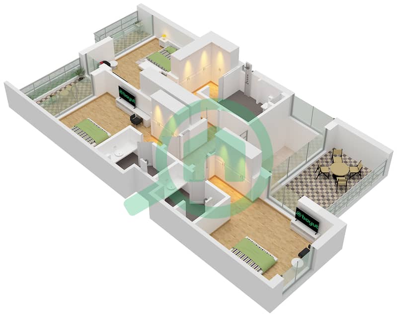 Bay Villas - 4 Bedroom Apartment Type/unit B-4 / UNIT 4 Floor plan Type B-4 Unit 4 Floor First Type B-6 Unit 6 Floor First interactive3D