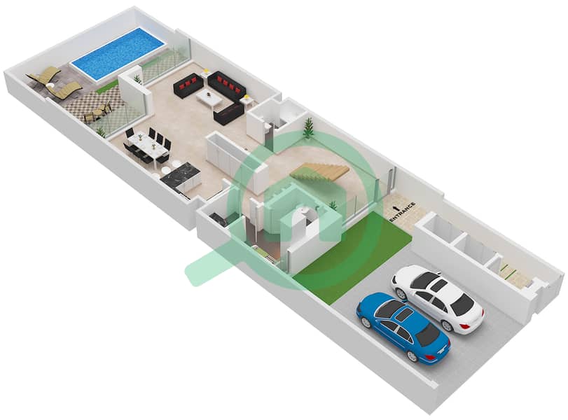 Bay Villas - 3 Bedroom Townhouse Type/unit B-3 / UNIT 6 Floor plan Type B-3 Unit 6 Floor Ground interactive3D