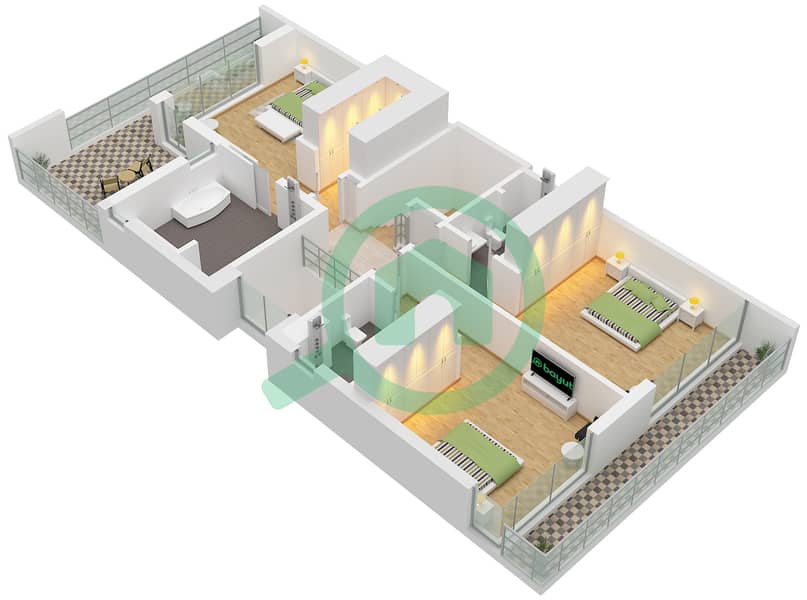 Bay Villas - 3 Bedroom Townhouse Type/unit A-1 / UNIT 3 Floor plan Type A-1 Unit 3 Floor First interactive3D