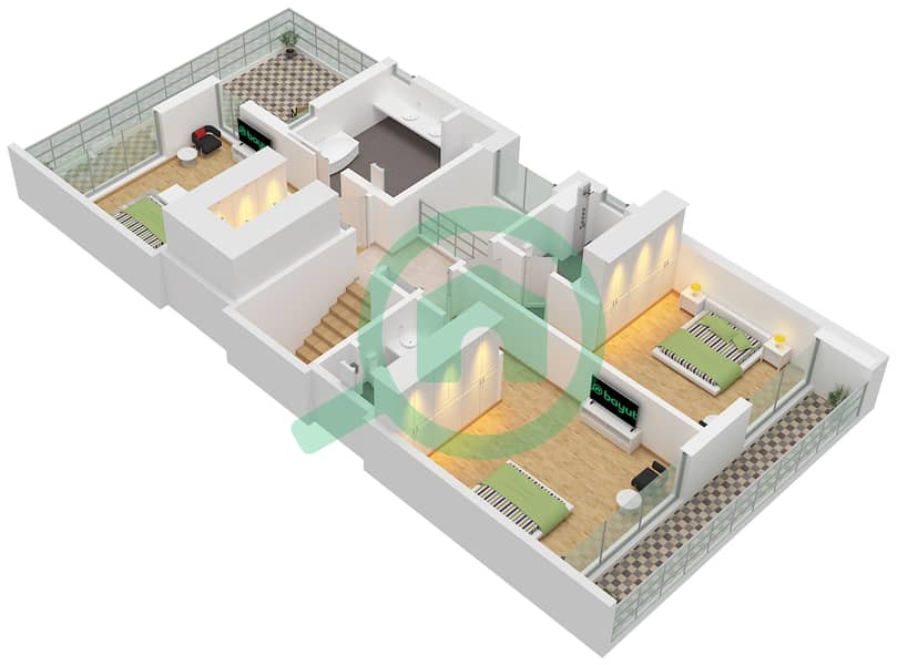 Bay Villas - 3 Bedroom Townhouse Type/unit A-2 / UNIT 3 Floor plan Type A-2 Unit 3 Floor First interactive3D