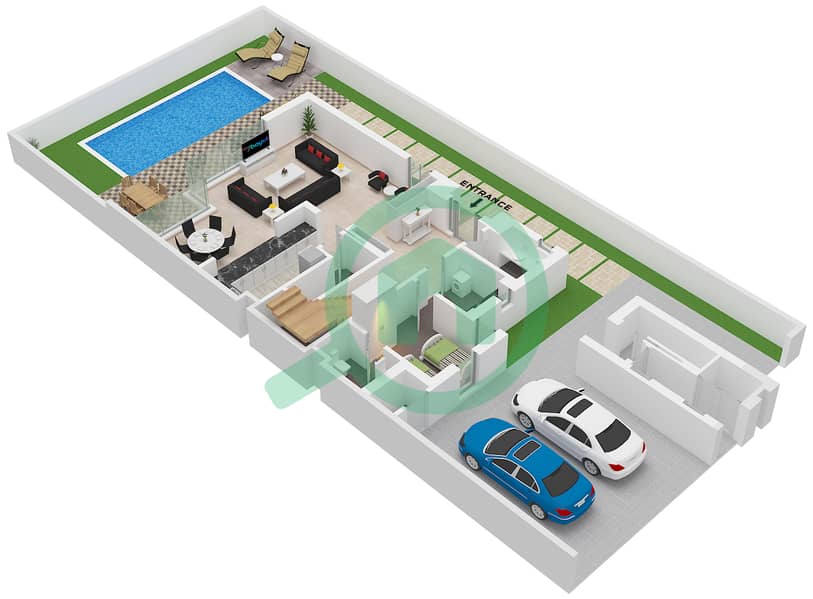 Bay Villas - 4 Bedroom Villa Type/unit C-2 / UNIT 4 Floor plan Type C-2 Unit 4 Floor Ground interactive3D