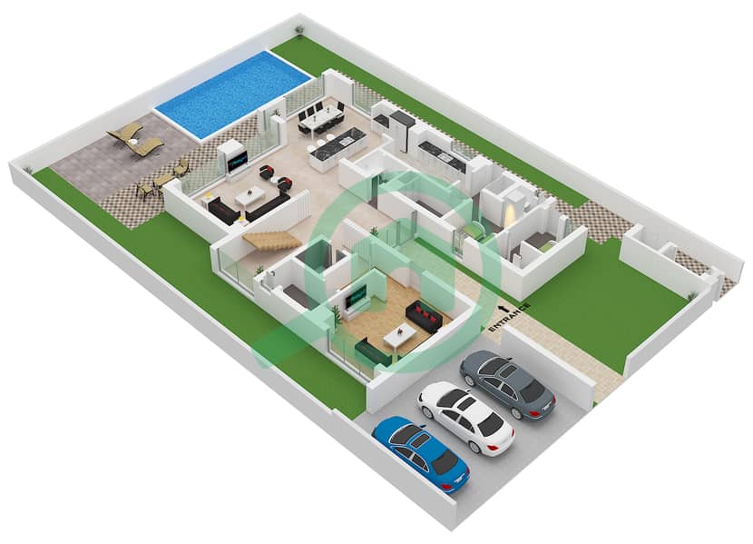 Bay Villas - 4 Bedroom Villa Type/unit E / UNIT 4 Floor plan Type E Unit 4 Floor Ground interactive3D