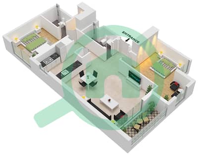 The Regent - 2 Bedroom Apartment Type Q Floor plan
