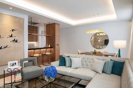2 Cпальни Апартаменты в отеле в аренду в Аль Джадаф, Дубай - Two Bedroom Suite - Living and Dining Area. jpg