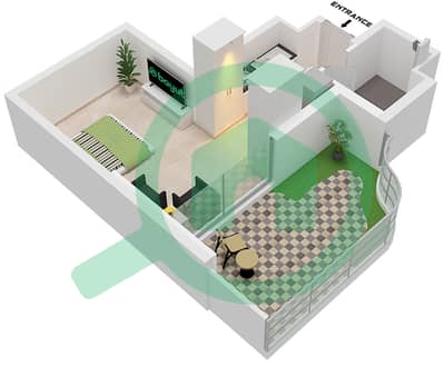 Oceanz 2 - Studio Apartment Type/unit GARDEN STUDIO/UNIT 17-18 Floor plan