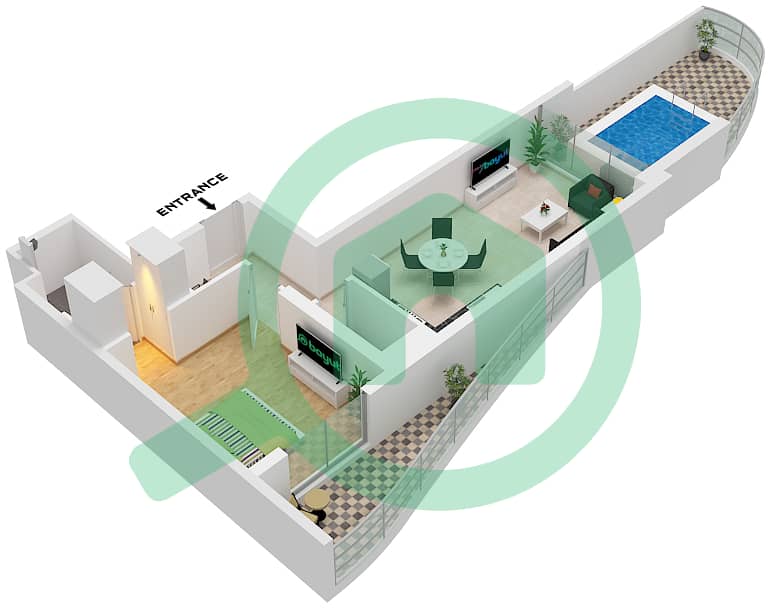 Oceanz 2 - 1 Bedroom Apartment Type/unit PRESIDENTIALSUITEC/UNIT10 Floor plan Type Presidential Suite C Unit 10 Floor 29-40 Unit 11 Floor 3-21,23-28  Unit 22 Floor 1-2 interactive3D
