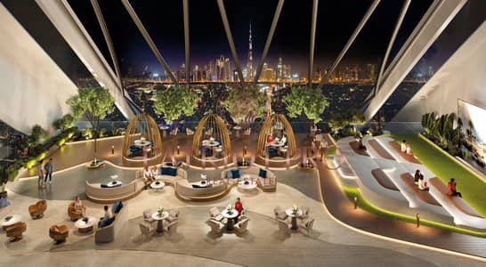 1 Спальня Апартамент Продажа в Дубай Силикон Оазис, Дубай - Roof Pool Night V2. jpg
