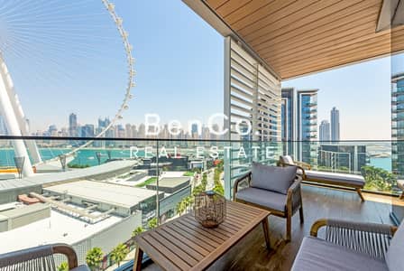 3 Bedroom Flat for Sale in Bluewaters Island, Dubai - High Floor | Dubai Ain Sea View | Semi-Upgraded