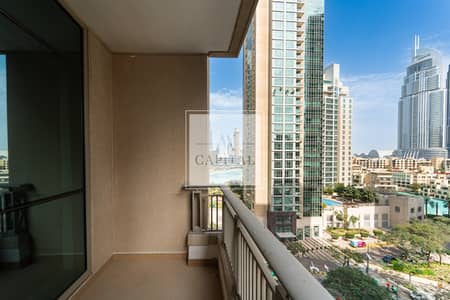 Studio for Rent in Downtown Dubai, Dubai - Stunning Boulevard View | Unfurnished | Balcony