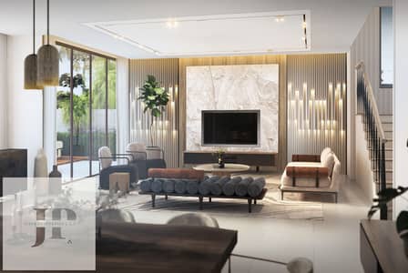 4 Bedroom Villa for Sale in DAMAC Lagoons, Dubai - MYKONOS - Livingroom Render. png