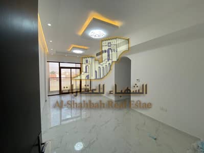 Two rooms and a hall, first tenant in Al Muwaihat 3, on the main street, next to Ajman Academy, a distinguished location close to all basic services.