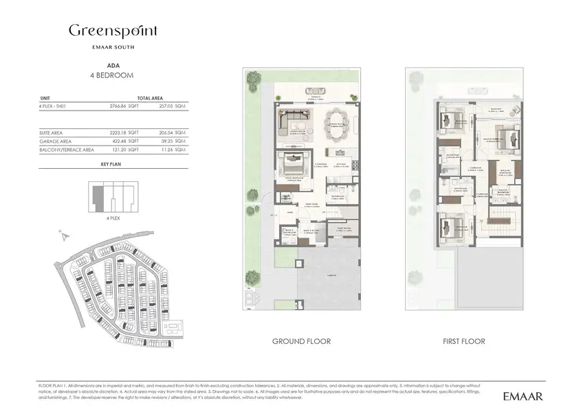 4 BR floor plan