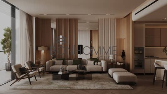 شقة 2 غرفة نوم للبيع في قرية جميرا الدائرية، دبي - Living and Kitchen Area (2). png