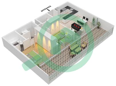 Icon Tower - Апартамент 2 Cпальни планировка Тип A