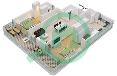 Reef 999 - 2 卧室公寓类型2戶型图