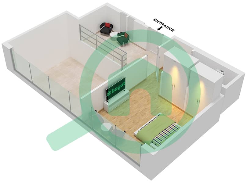 المخططات الطابقية لتصميم النموذج / الوحدة A/UNIT 16,18 FLOOR 13,16 شقة 4 غرف نوم - شوبا وان برج B Type A Unit 16,18 Upper Floor 13,16,28,37,40 interactive3D