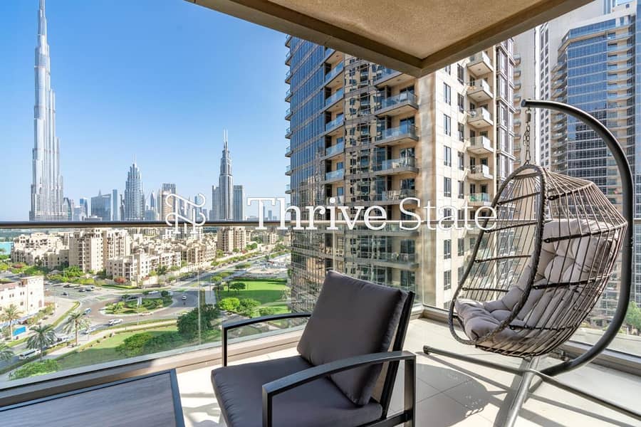 Full Burj Khalifa View | Upgraded | Spacious 2BR