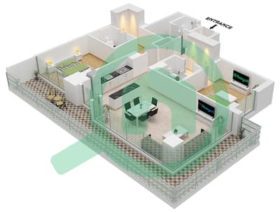Cape Hayat Tower 2 - 2 Bedroom Apartment Type/unit 1 CORNER / UNIT 2 FLOOR 4 Floor plan