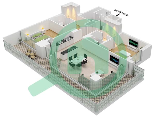 "Type 1 Corner 
Unit 2 Floor 4-19
Unit 11 Floor 4-19"