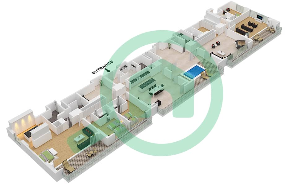 Cape Hayat Tower 2 - 4 Bedroom Penthouse Type/unit 2 / UNIT PH2 FLOOR 20 Floor plan Type 2 Unit PH2 Floor 20 interactive3D