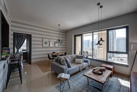 1 Спальня Апартамент в аренду в Дубай Даунтаун, Дубай - Living room 1. jpeg