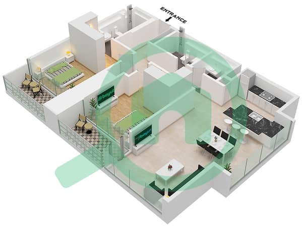 Type A Unit 4 Floor 3-7 
Unit 6 Floor 8-16,18-36
