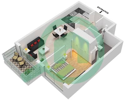 Maison Elysee 2 - 1 Bedroom Apartment Type 1 Floor plan