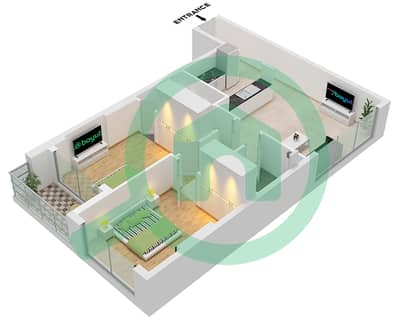 Maison Elysee 2 - 2 Bedroom Apartment Type 1 Floor plan