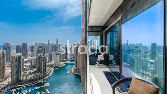 2 Bedroom Flat for Rent in Dubai Marina, Dubai - Corner Layout | Custom Furniture | High floor