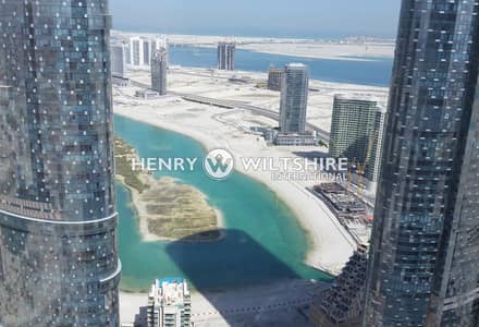 3 Bedroom Flat for Sale in Al Reem Island, Abu Dhabi - Sea and Saadiyat view. 3 bed with maids room