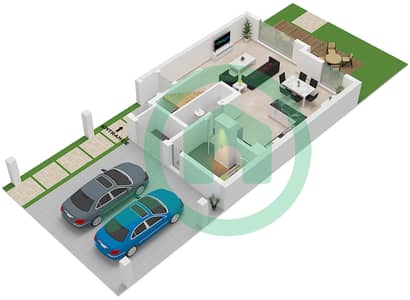 Касарес - Таунхаус 2 Cпальни планировка Единица измерения 2M / UNIT MIDDLE