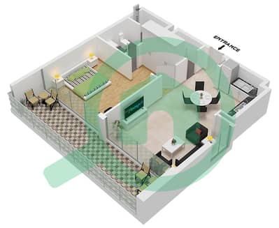 Mallside Residence - 1 Bedroom Apartment Type C FLOOR 6-17 Floor plan