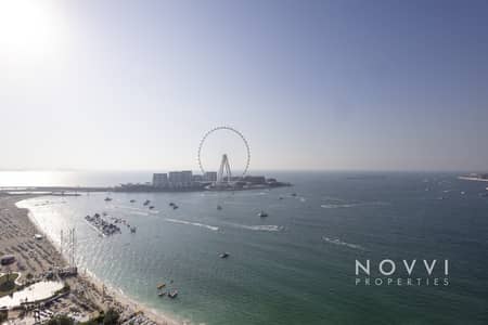 2 Bedroom Apartment for Rent in Jumeirah Beach Residence (JBR), Dubai - Fully Furnished | High Floor | Corner Unit