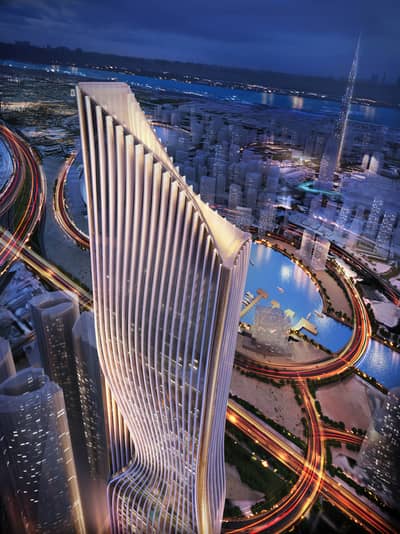 2 Cпальни Апартаменты Продажа в Бизнес Бей, Дубай - TIGER_Tower_AERIAL3_01-12-24. jpg