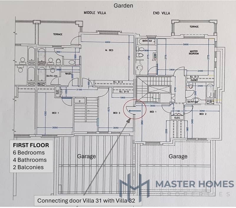 20 First Floor Layout Plan Villas 31 & 32 Joined. jpg