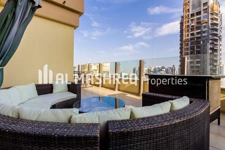 2 Bedroom Flat for Rent in Jumeirah Beach Residence (JBR), Dubai - Big Private Terrace |Upgraded | Full Marina View |