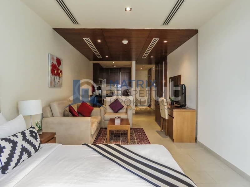 12 cheques! Huge fully furnished beautiful studio apartment in Sport City