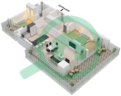 Golf Greens - 2 Bedroom Apartment Type A3 FLOOR 3-4,9-10,15-16 Floor plan