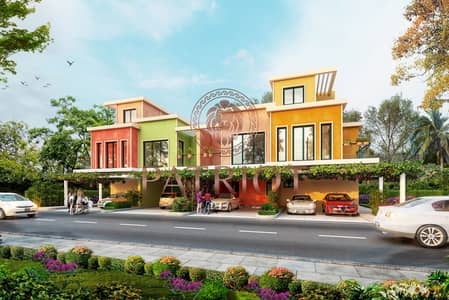 تاون هاوس 5 غرف نوم للبيع في داماك لاجونز، دبي - Lagoon Townhouse (5CE-3CM) Portofino - FRONT. jpg