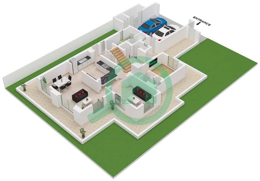 Calida - 5 Bedroom Villa Type A1 Floor plan Type A1 Floor Ground interactive3D