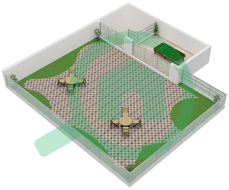 Golf Greens - 3 Bedroom Apartment Type A2 FLOOR GROUND,1,PODIUM1 Floor plan Type A2 Terrace Floor 1 interactive3D