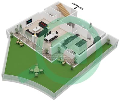 Golf Greens - 3 Bedroom Apartment Type B1 FLOOR GROUND,PODIUM 1 Floor plan